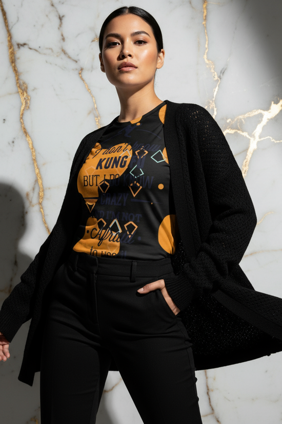 Kung Fu T-Shirt Studio Diagonal Marble