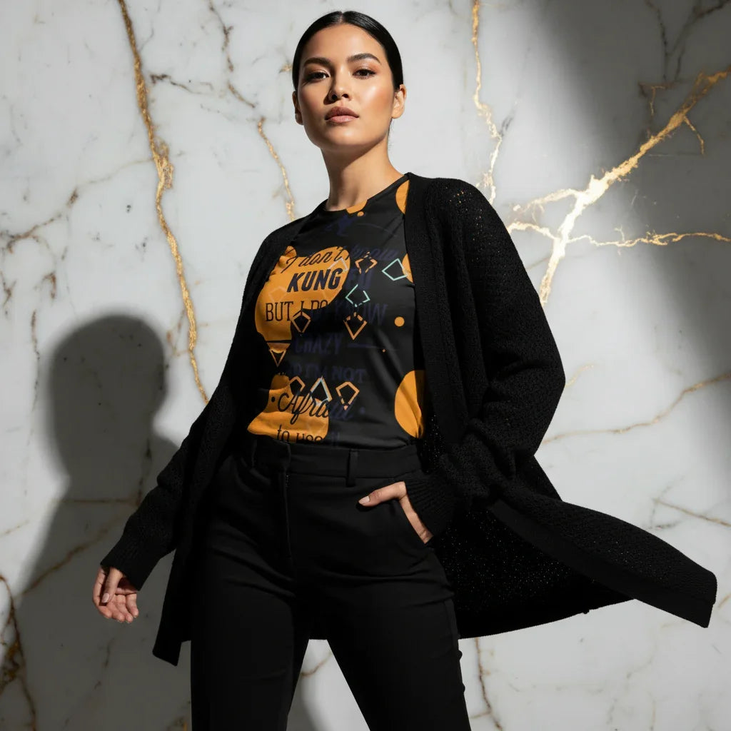 Kung Fu T-Shirt Studio Diagonal Marble