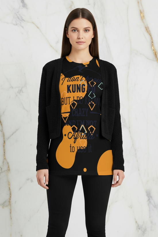 Kung Fu T-Shirt Studio Full Front Marble