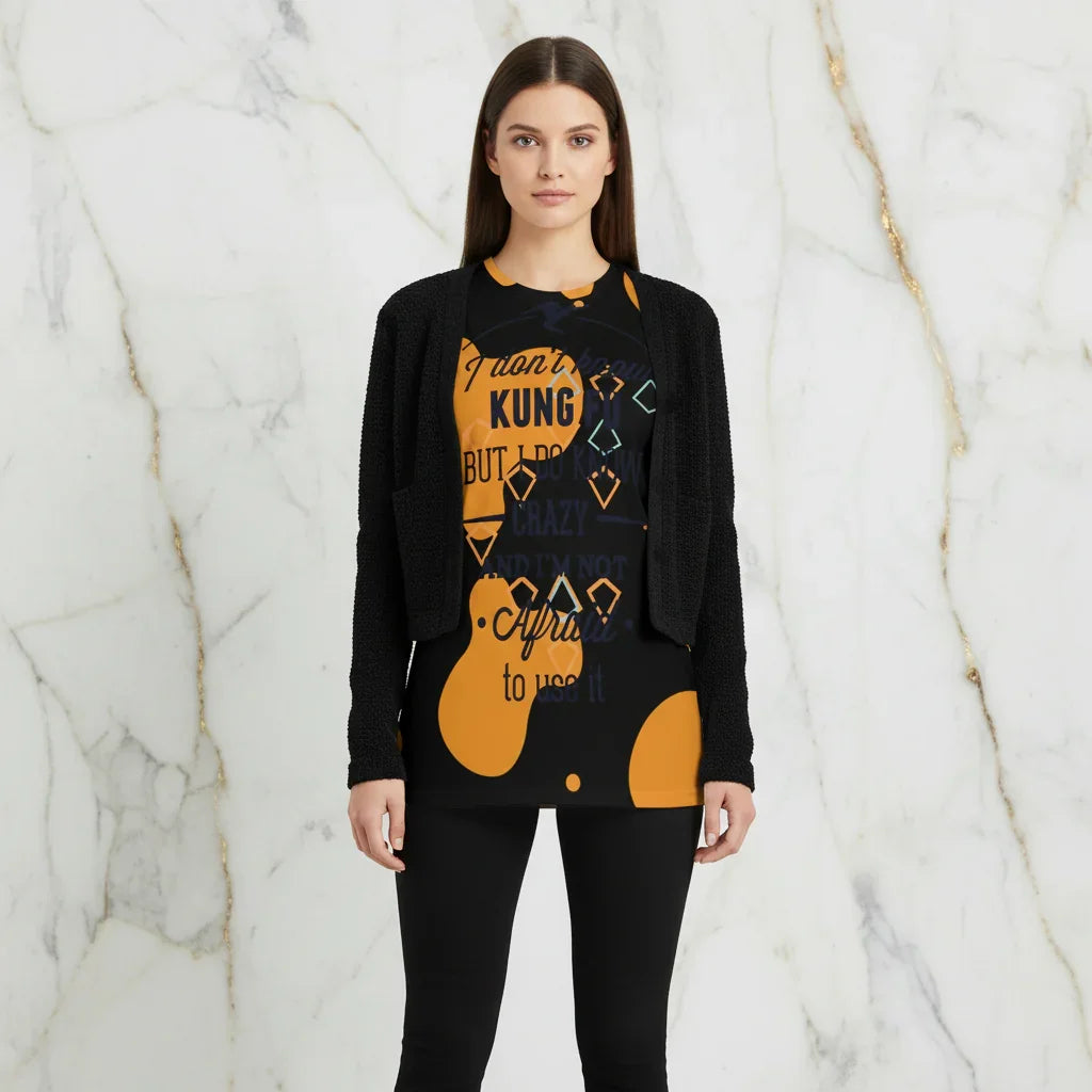 Kung Fu T-Shirt Studio Full Front Marble