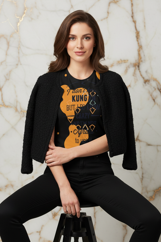 Kung Fu T-Shirt Studio Seated Marble