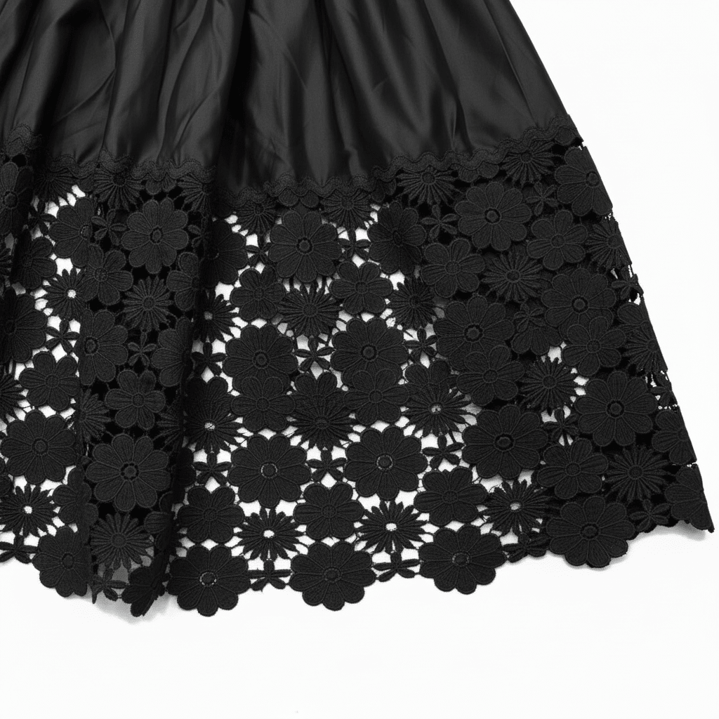 Lace Hem Black