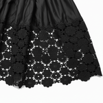 Lace Hem Black