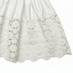Lace Hem Detail White