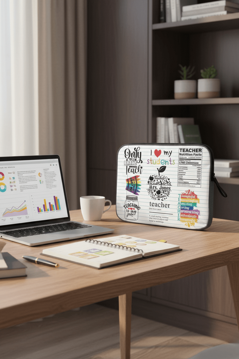 Laptop Sleeve Bookshelf Realistic