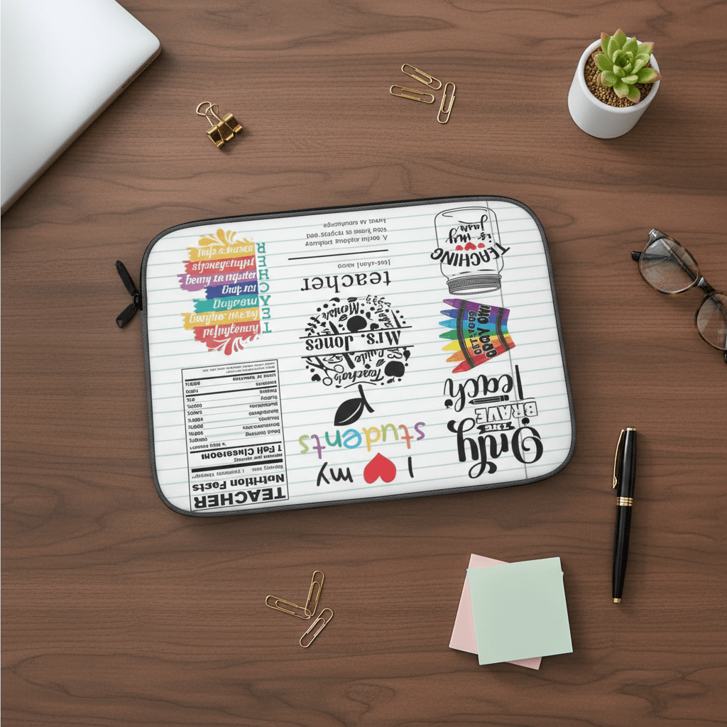 Laptop Sleeve Flat Lay Realistic