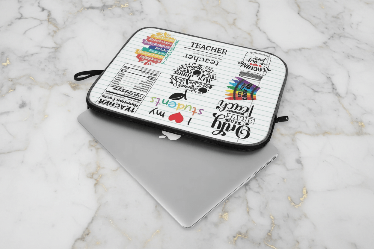 Laptop Sleeve Flat Lay