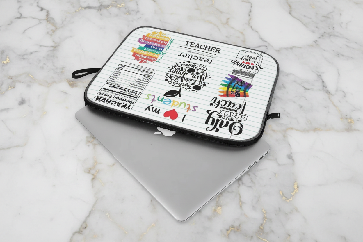 Laptop Sleeve Flat Lay