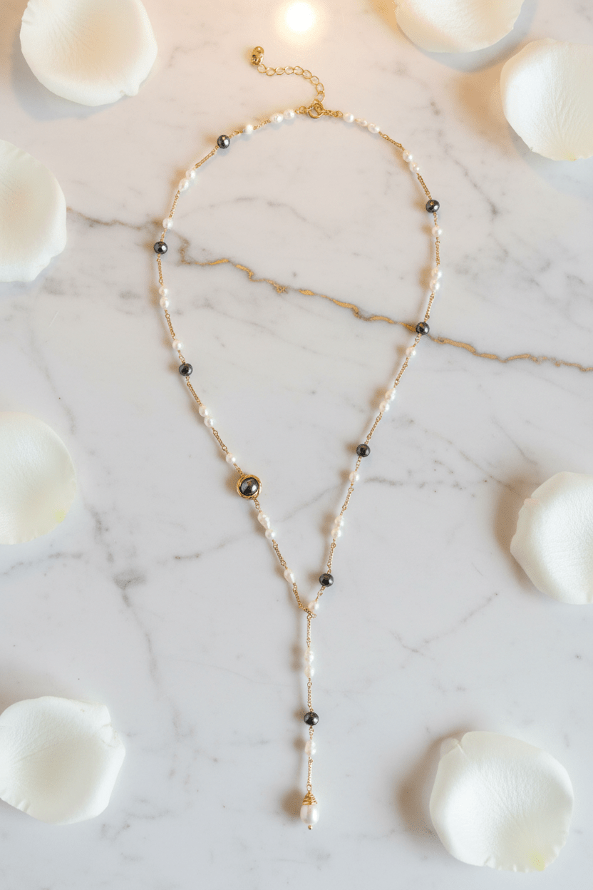 Lariat Necklace Flat Lay