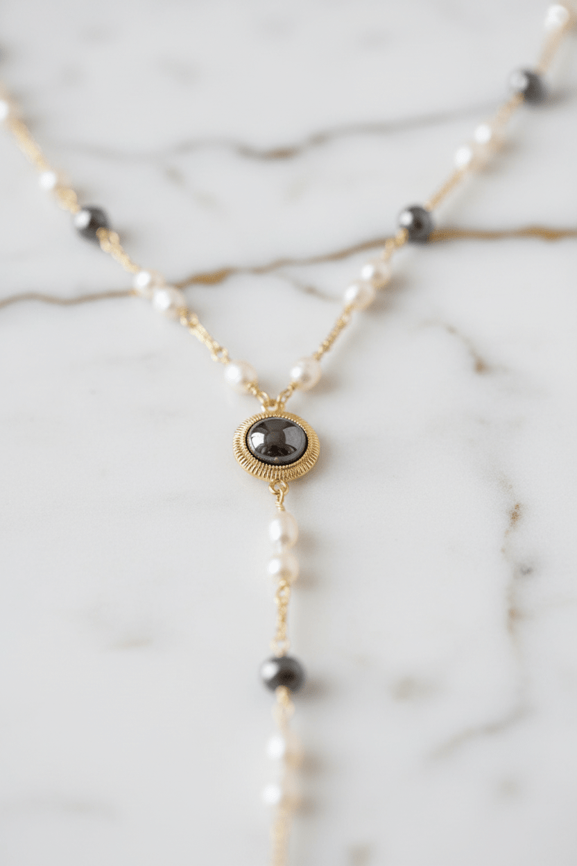 Lariat Necklace Macro