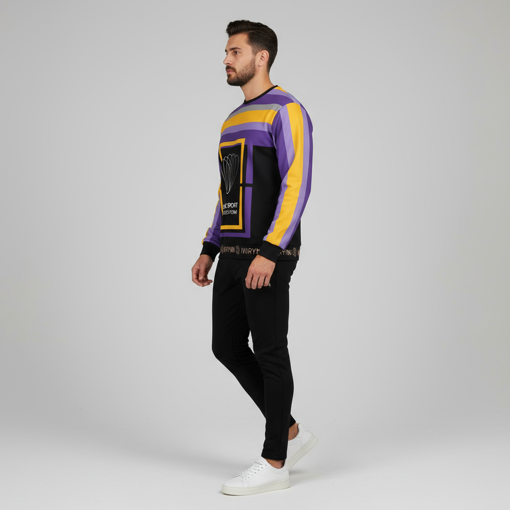 Left side profile - man in sweatshirt