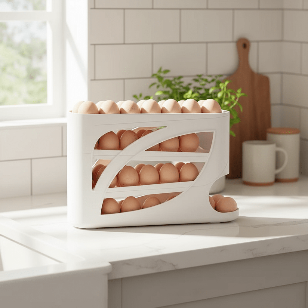 Multi-Layer Refrigerator Rolling Egg Rack