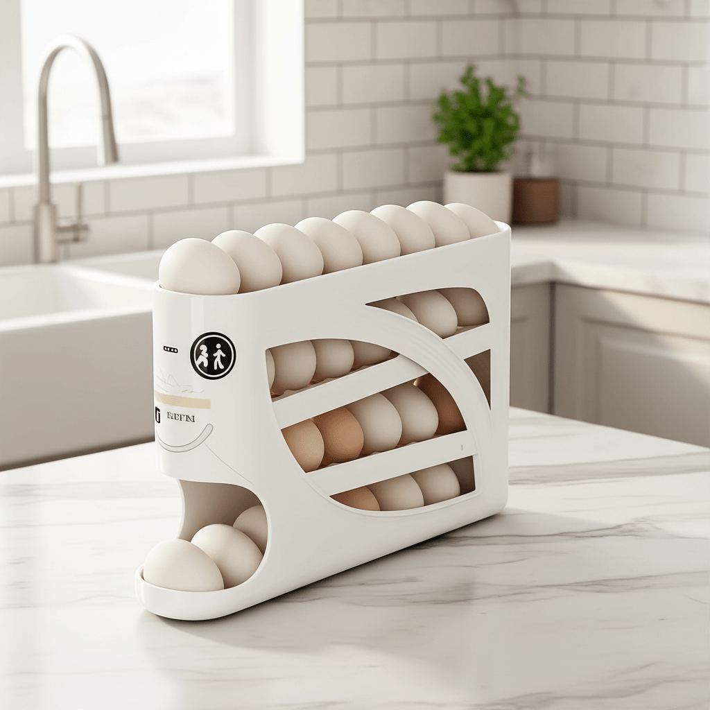 Multi-Layer Refrigerator Rolling Egg Rack