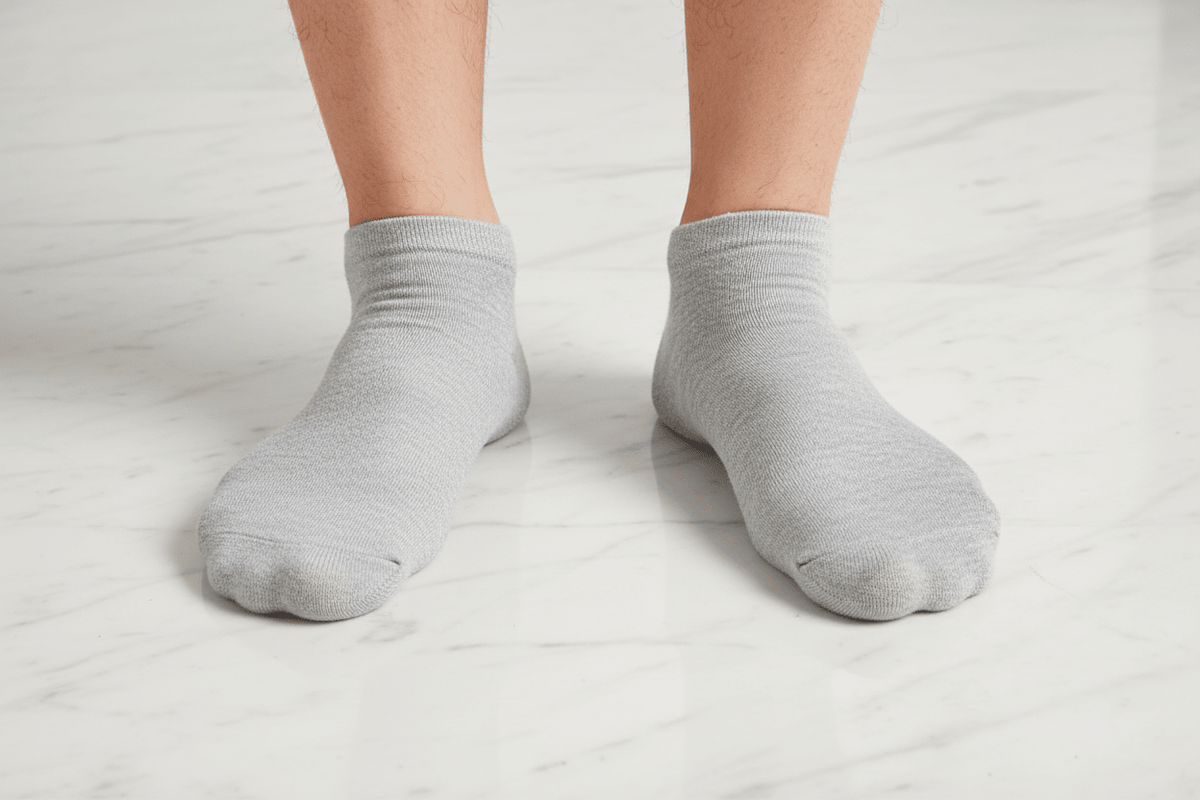 Light Gray Ankle Socks - Marble
