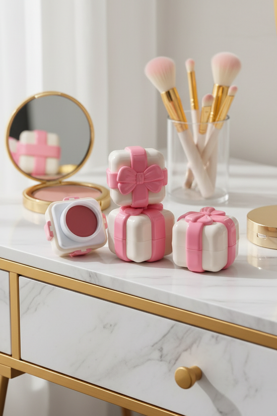 Lip Gloss on Marble Dressing Table