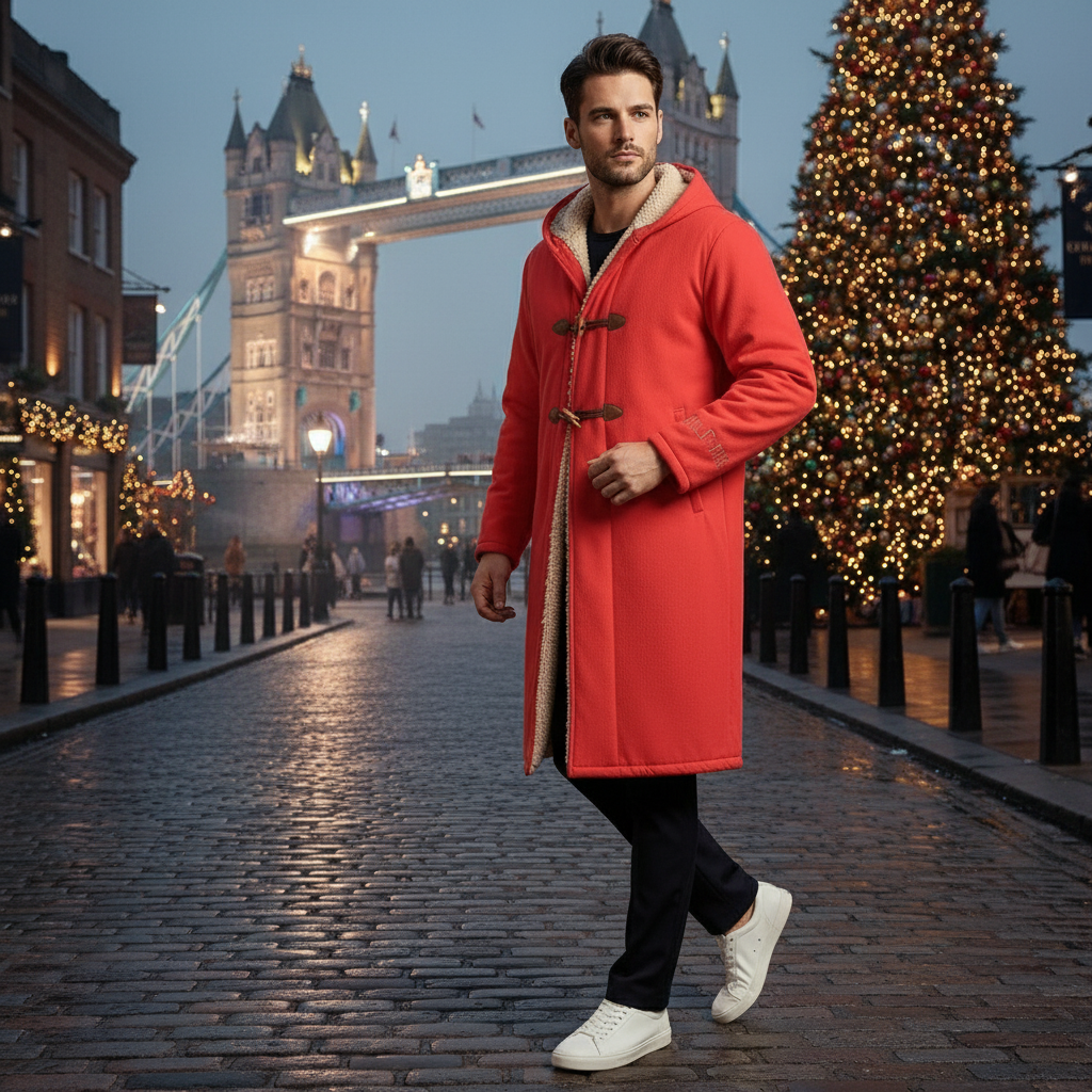 London streets with festive atmosphere