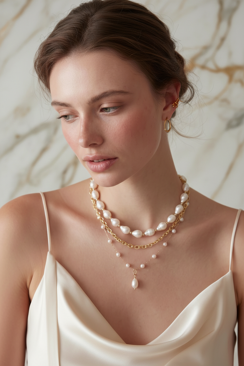 Looking down necklace