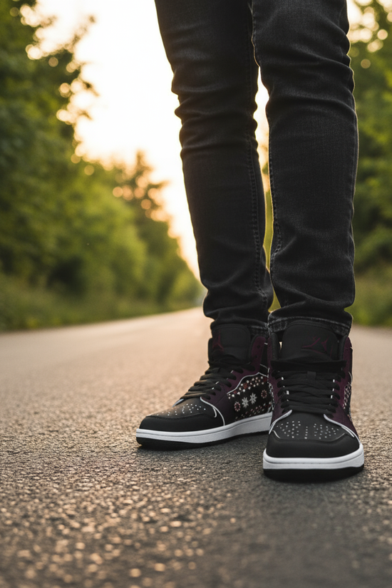 Low angle close-up walking shot