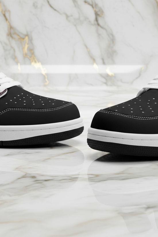 Low angle showing white sole detail