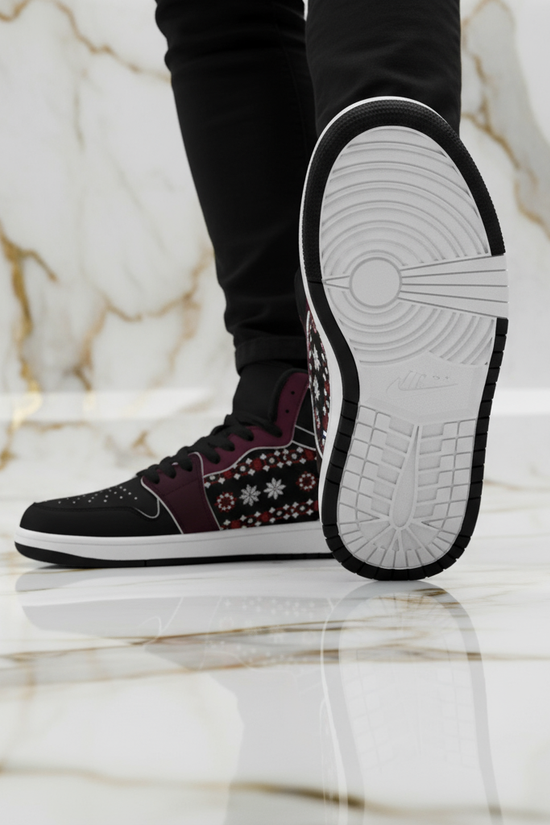 Low angle showing white sole detail