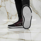 Low angle showing white sole detail