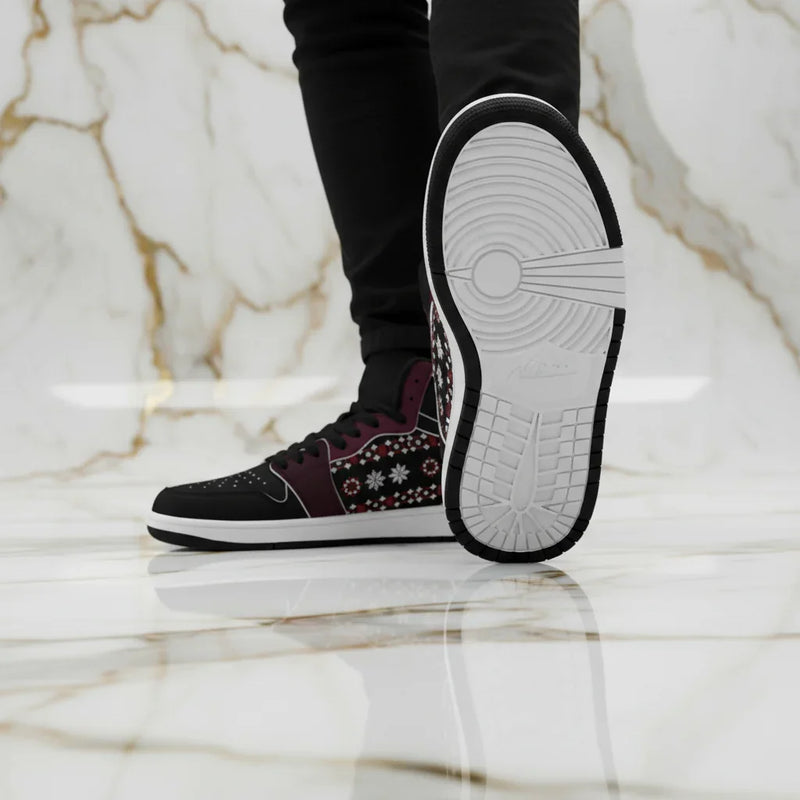 Low angle showing white sole detail