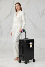 Low angle view - Phone charging station visible