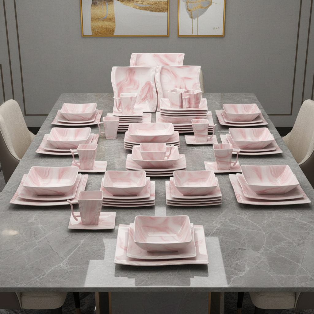 Luxury Dinnerware Set - Flat Lay