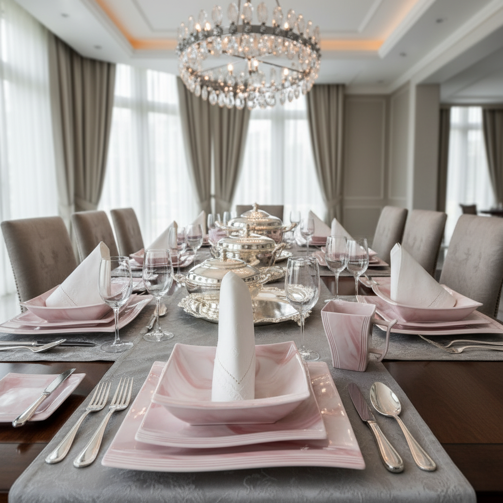 Luxury Dinnerware Set - Low Angle