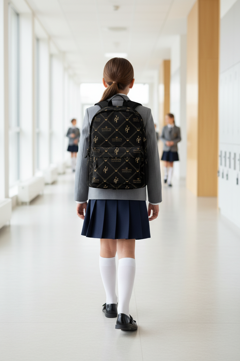 Luxury Kids Backpack - Girl Walking
