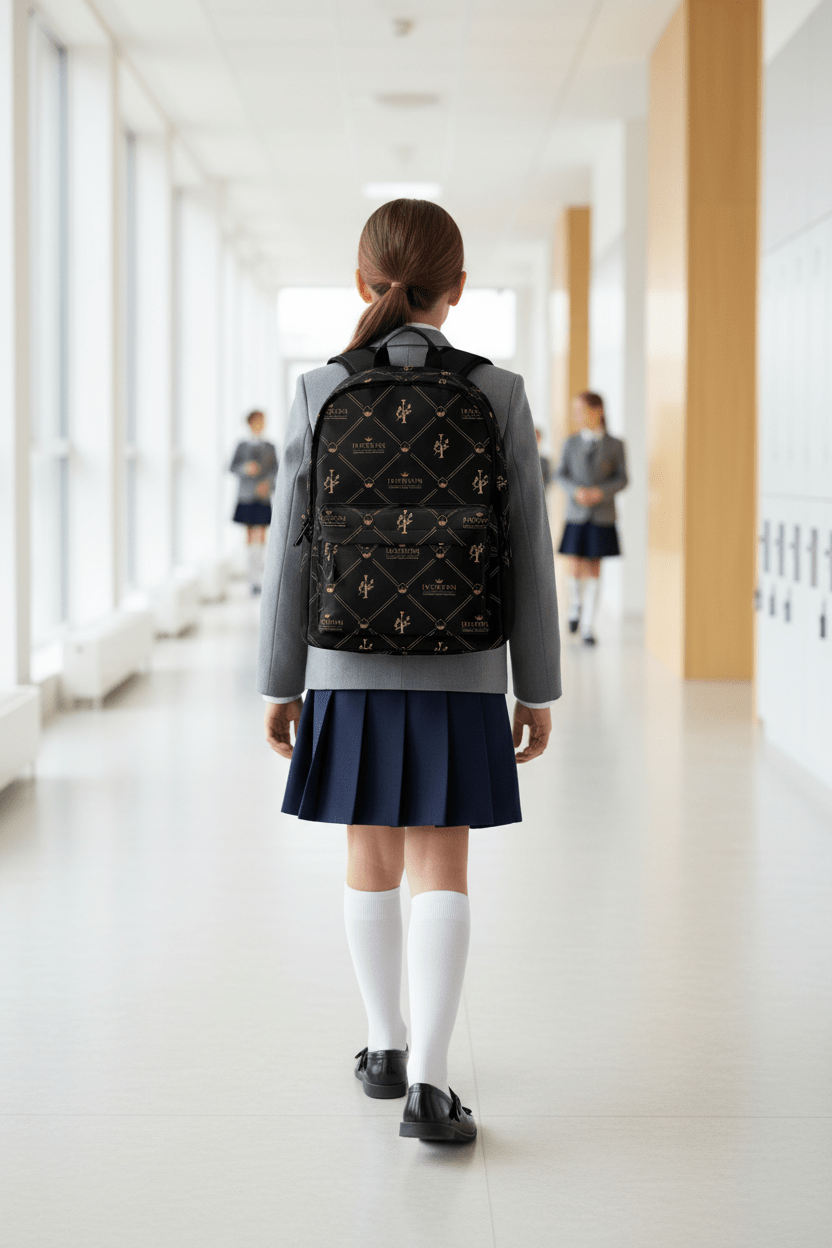 Luxury Kids Backpack - Girl Walking