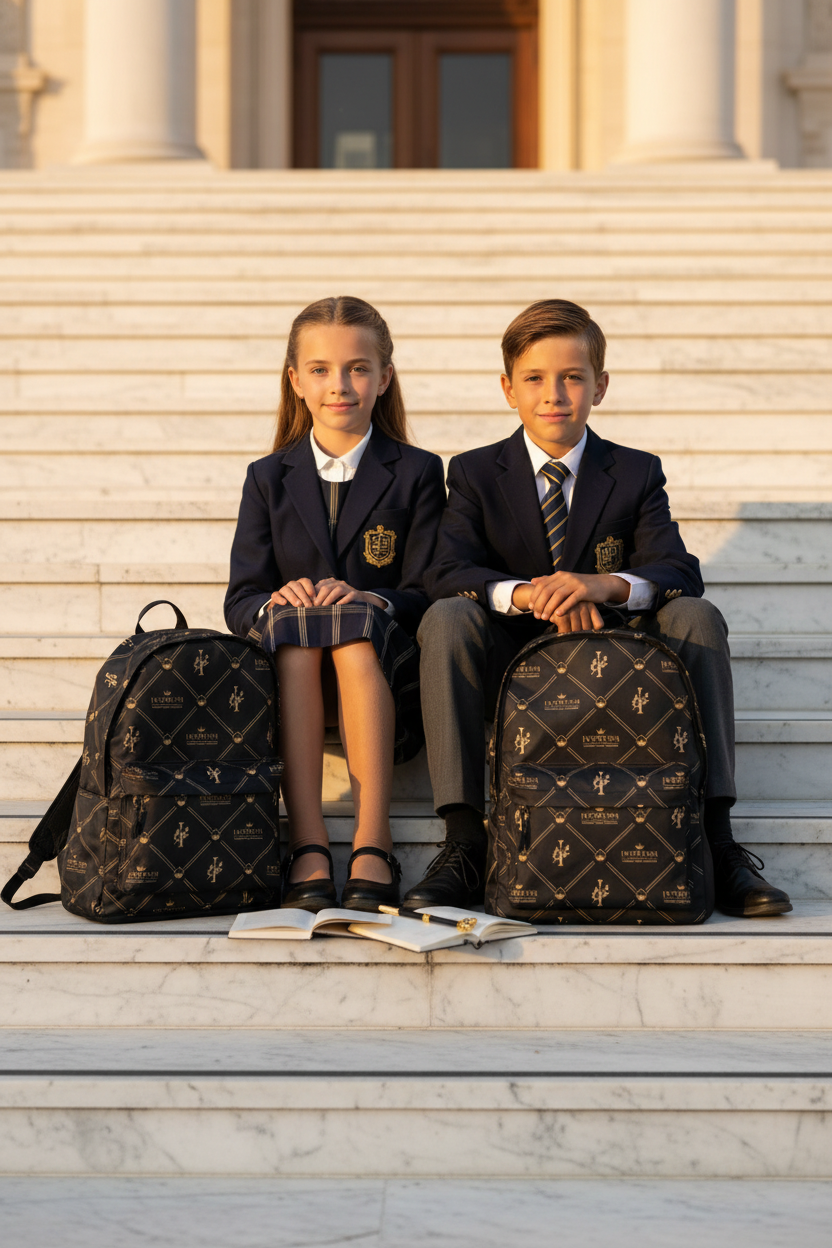 Luxury Kids Backpack - Sitting Together