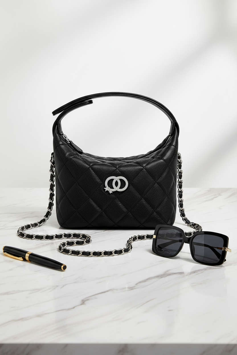 Luxury Quilted Bag - Front View
