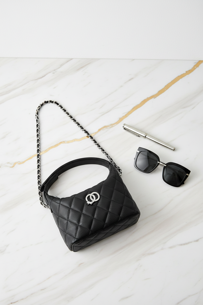 Luxury Quilted Bag - Side View
