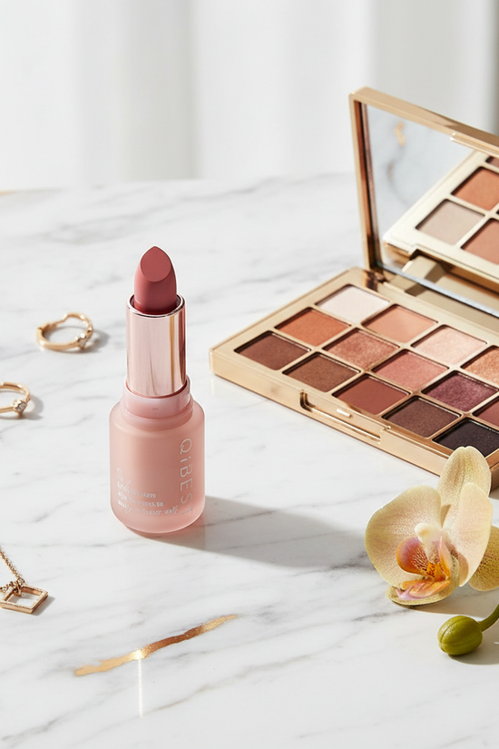 Luxury scene with orchid and palette