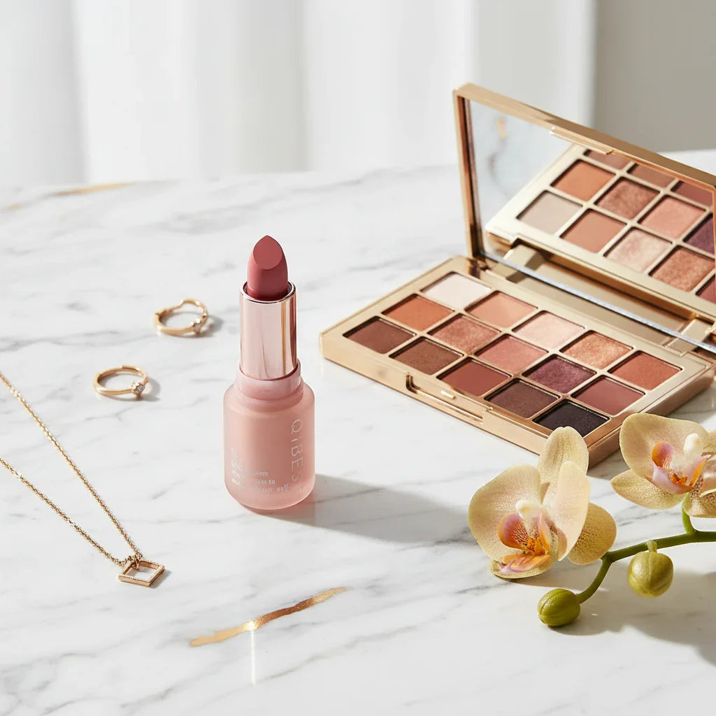 Luxury scene with orchid and palette