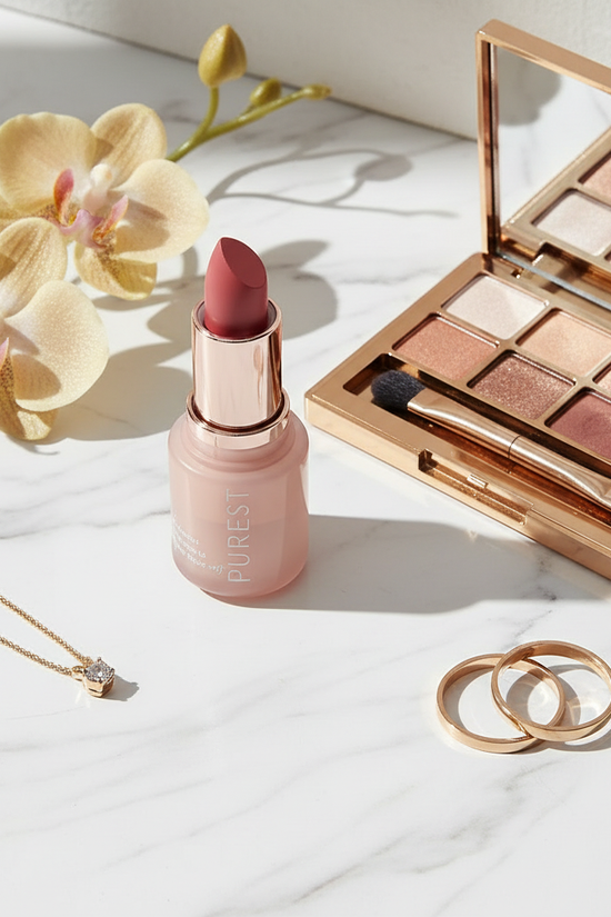 Luxury scene with orchid and palette