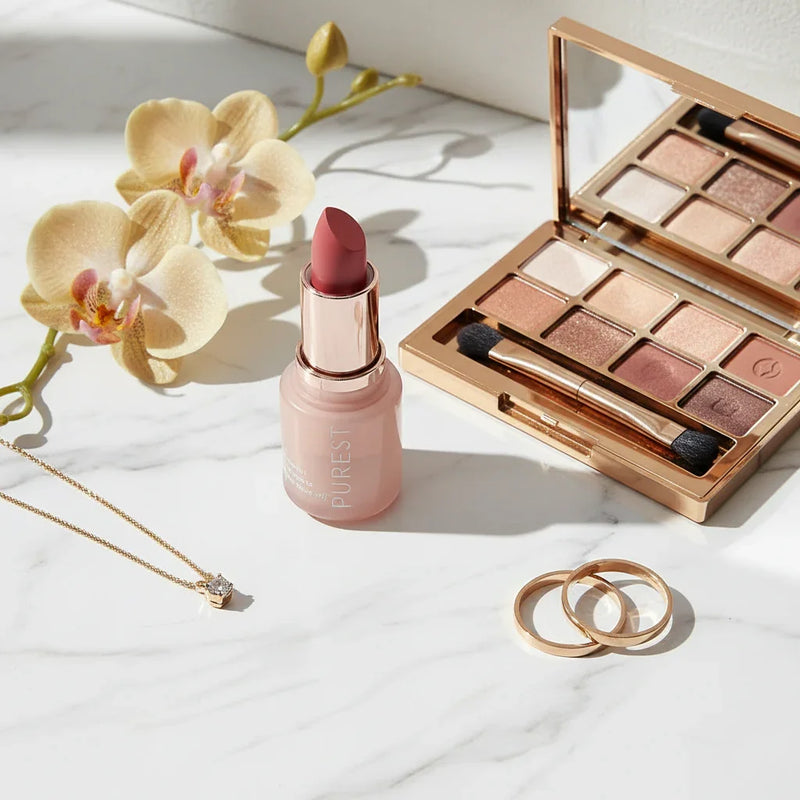 Luxury scene with orchid and palette