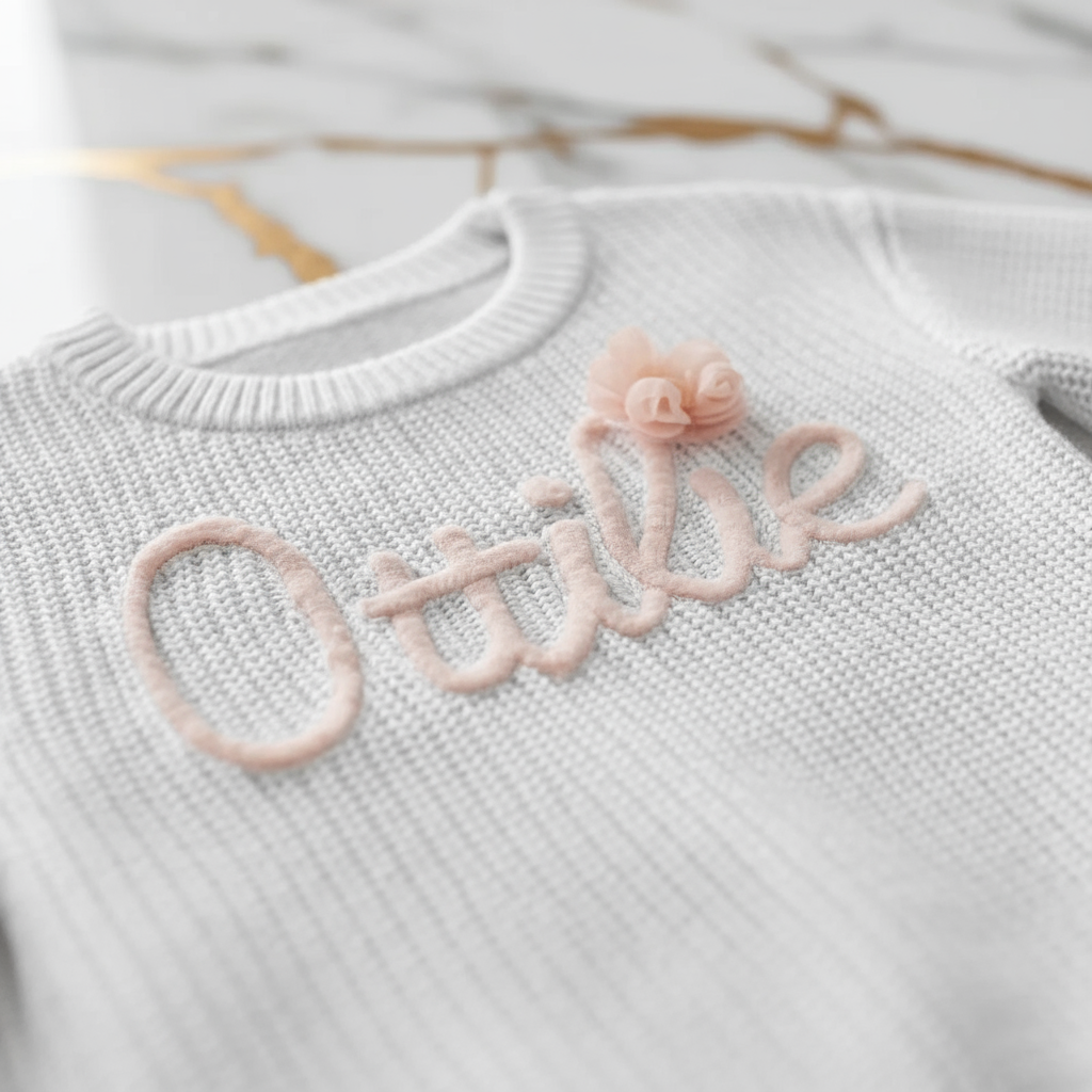 Macro shot of embroidery detail