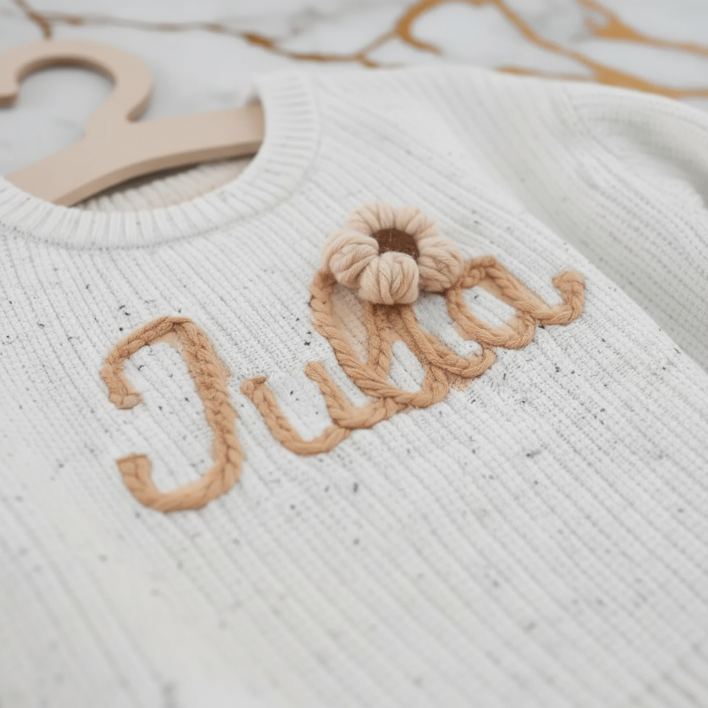 Macro shot of embroidery detail