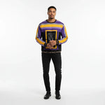 Man in luxury sweatshirt - white studio background