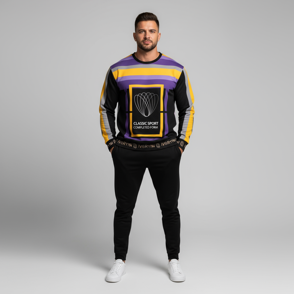 Man in sweatshirt - gray studio backdrop