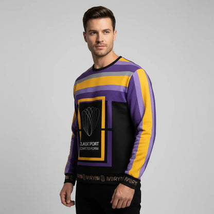 Man in sweatshirt - three-quarter studio pose