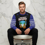 Man sitting on chair wearing sweater