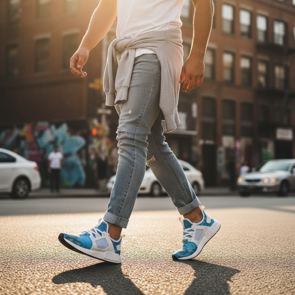 Man walking in urban environment