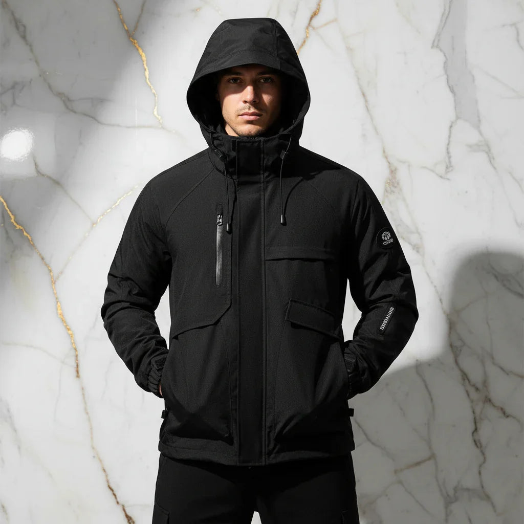 Man with Hood Up