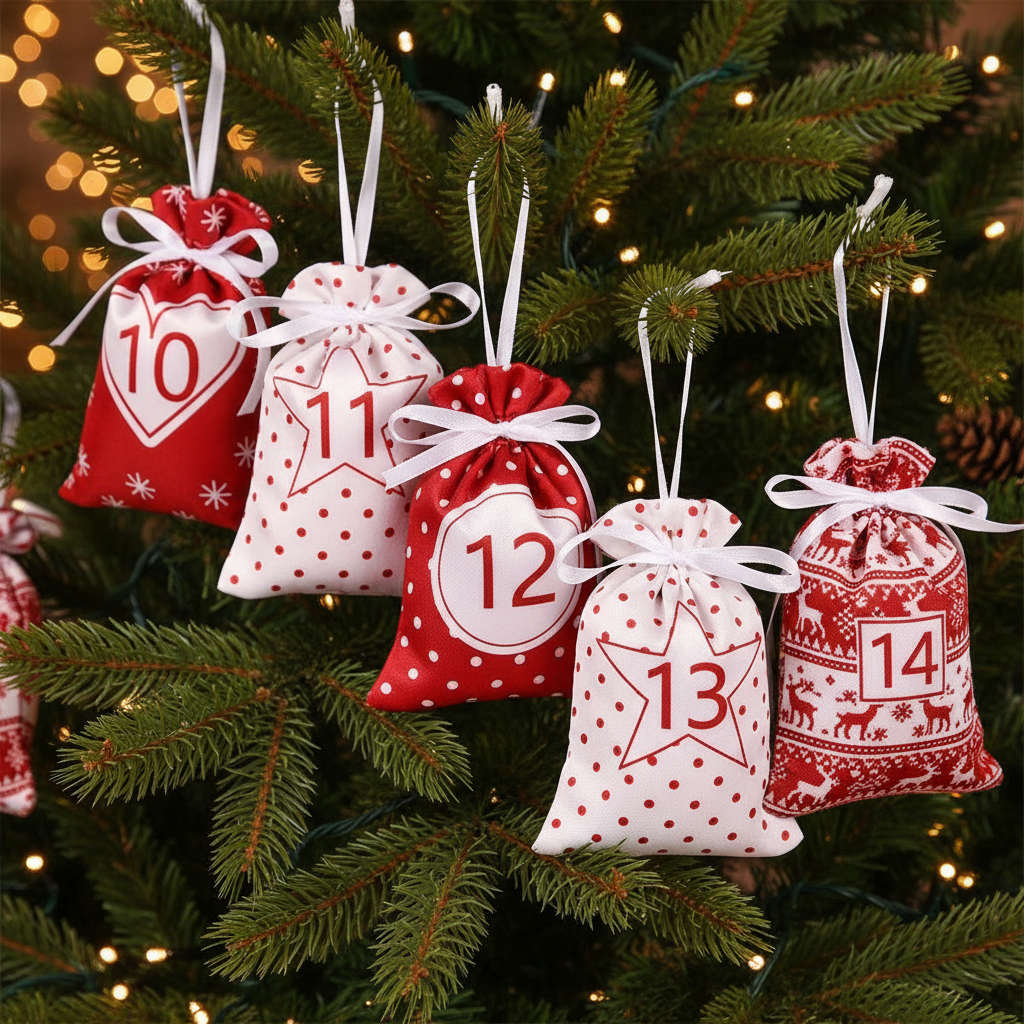 Mid-countdown bags on branches