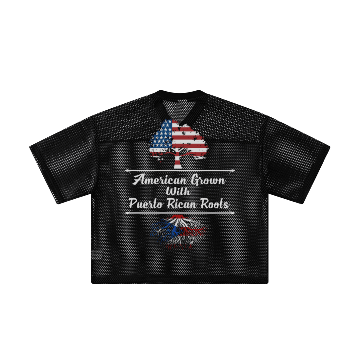 240GSM Men’s Boxy-Fit Mesh Layering V-Neck T-Shirt Black