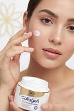 Model applying Sadoer Collagen Cream 1