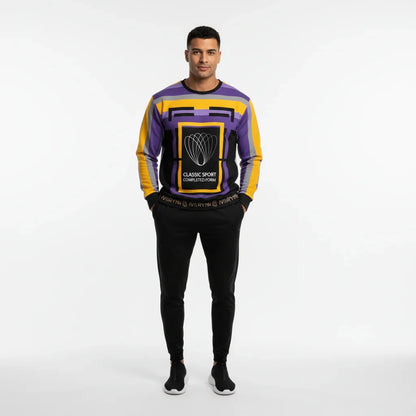 Model in sweatshirt - casual studio pose